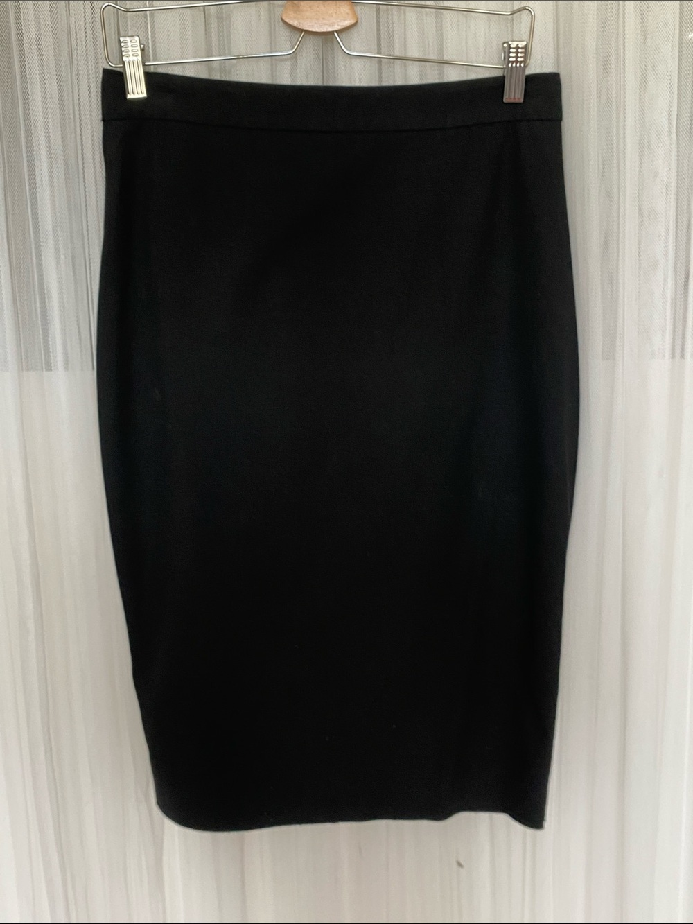 Robert Rodriguez Pencil Black Skirt Back Zipper Unlined Size 12